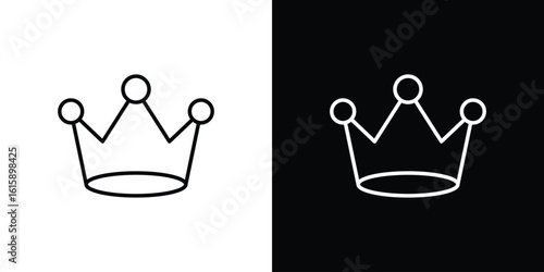 Crown icon. Minimalist vector design. Editable stroke. EPS10