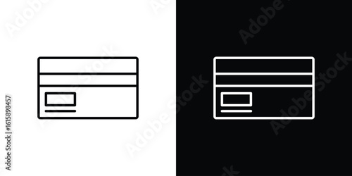 Credit card icon. Minimalist vector design. Editable stroke. EPS10