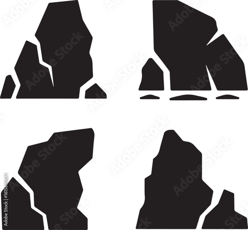 Jagged rock formations stone boulder