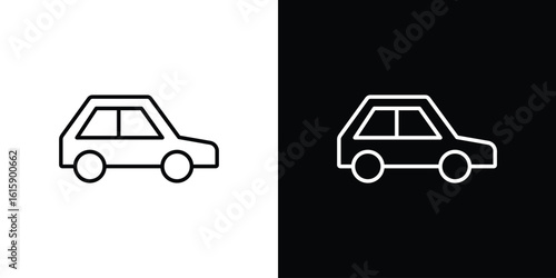 Car icon. Minimalist vector design. Editable stroke. EPS10
