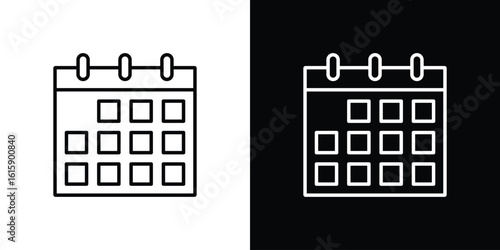 Calendar icon. Minimalist vector design. Editable stroke. EPS10