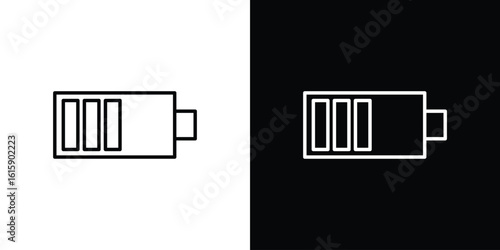Battery icon. Minimalist vector design. Editable stroke. EPS10
