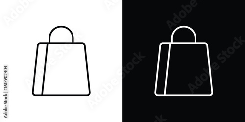 Bag icon. Minimalist vector design. Editable stroke. EPS10