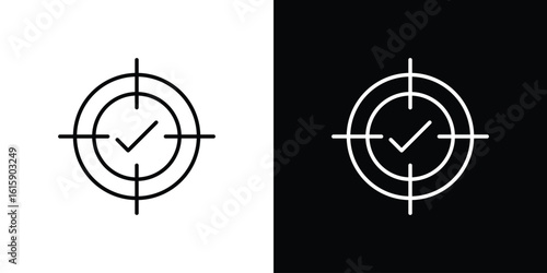 Accuracy icon. Minimalist vector design. Editable stroke. EPS10