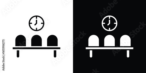 Waiting Room icon. Vector Template. Concept Icon flat design.