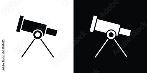 Telescope icon. Vector Template. Concept Icon flat design.