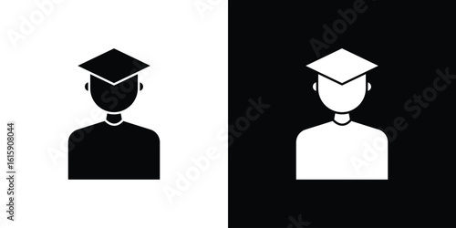 Student icon. Vector Template. Concept Icon flat design.