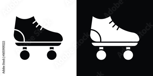 Roller skates icon. Vector Template. Concept Icon flat design.