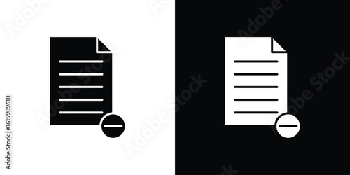 Remove document icon. Vector Template. Concept Icon flat design.