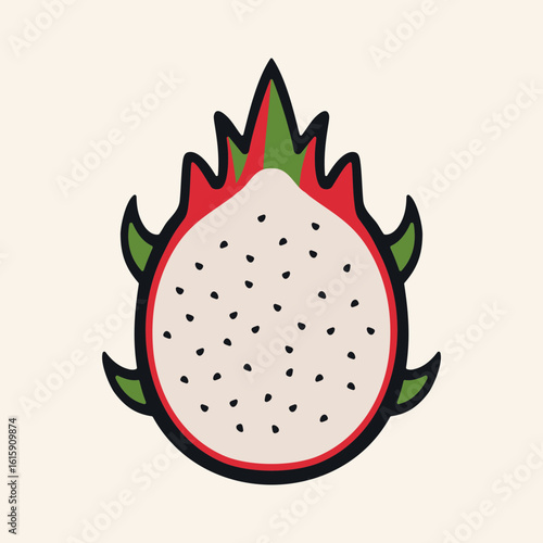 Sliced pitaya with exotic mood, vibrant tropical superfruit