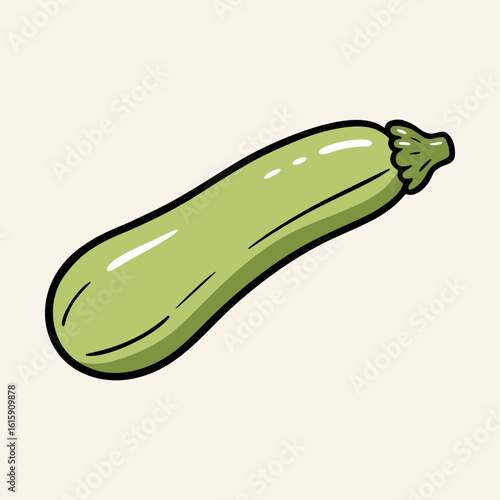 Light green ripe zucchini with fresh mood