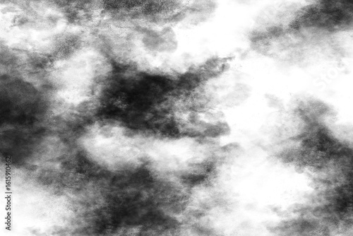 A black and white smoky background creates an abstract and textured effect, perfect for artistic designs isolated on transparent background
