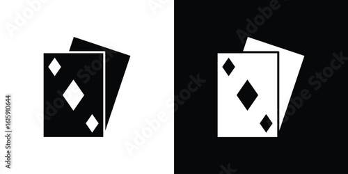 Playing cards icon. Vector Template. Concept Icon flat design.
