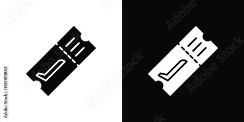 Plane Ticket icon. Vector Template. Concept Icon flat design.