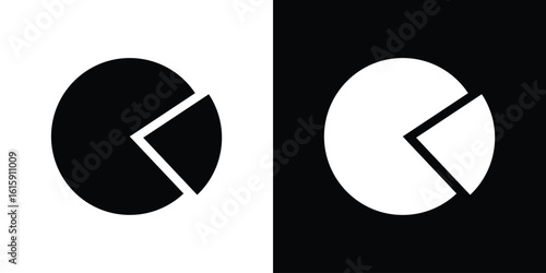 Pie chart icon. Vector Template. Concept Icon flat design.