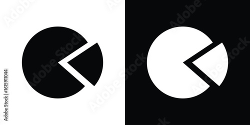 Pie chart icon. Vector Template. Concept Icon flat design.