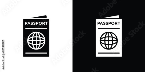 Passport icon. Vector Template. Concept Icon flat design.