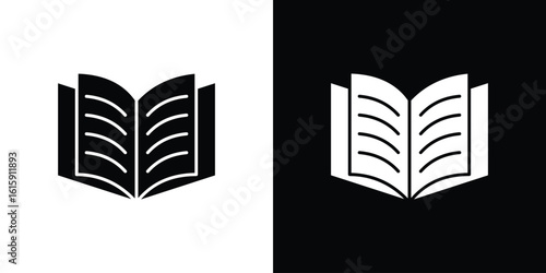 open book icon. Vector Template. Concept Icon flat design.