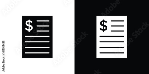 Invoice icon. Vector Template. Concept Icon flat design.