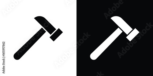 Hammer icon. Vector Template. Concept Icon flat design.