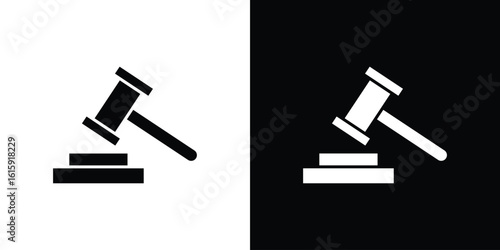 Gavel icon. Vector Template. Concept Icon flat design.