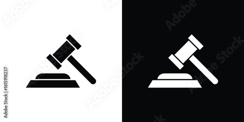 Gavel icon. Vector Template. Concept Icon flat design.
