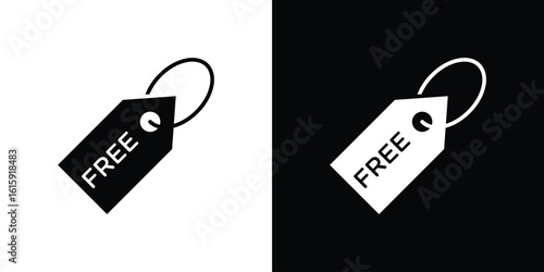 Free tag icon. Vector Template. Concept Icon flat design.