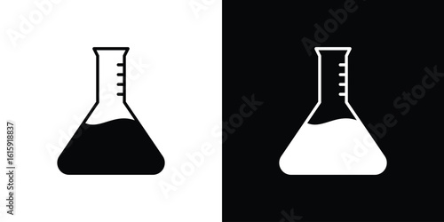 Flask icon. Vector Template. Concept Icon flat design.