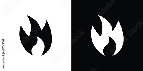 Flame icon. Vector Template. Concept Icon flat design.