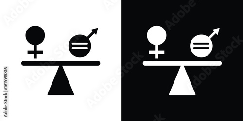 Equality icon. Vector Template. Concept Icon flat design.