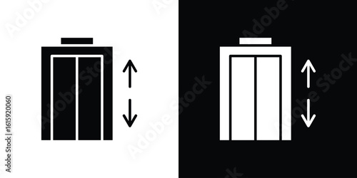 Elevator icon. Vector Template. Concept Icon flat design.