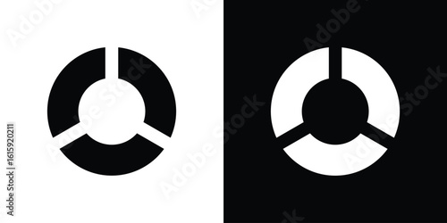 Donut chart icon. Vector Template. Concept Icon flat design.