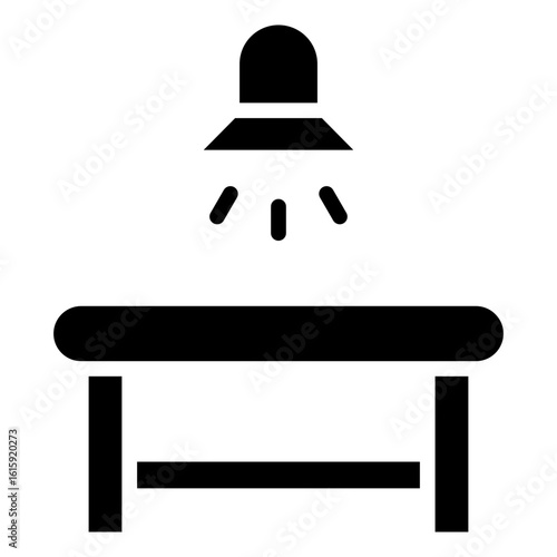 Icon of a police interrogation room or questioning session, bright and focused lighting to create a stressful atmosphere to induce a confession or information