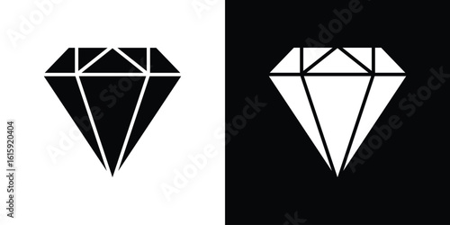 Diamond icon. Vector Template. Concept Icon flat design.