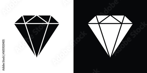 Diamond icon. Vector Template. Concept Icon flat design.