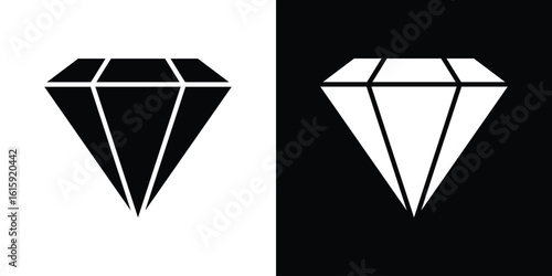 Diamond icon. Vector Template. Concept Icon flat design.