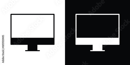 Desktop icon. Vector Template. Concept Icon flat design.