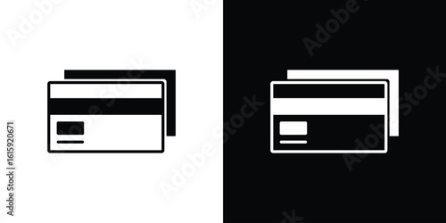 Credit card icon. Vector Template. Concept Icon flat design.