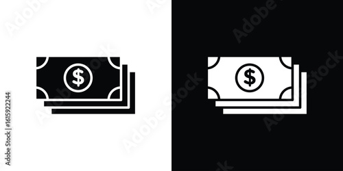 Cash icon. Vector Template. Concept Icon flat design.