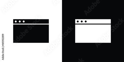 Browser window icon. Vector Template. Concept Icon flat design.