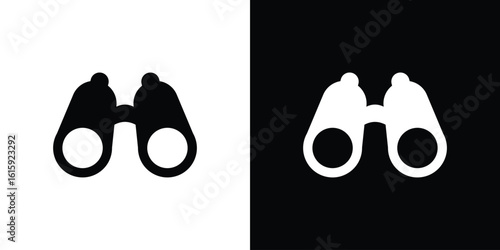 Binoculars icon. Vector Template. Concept Icon flat design.