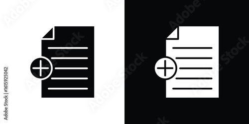 Add document icon. Vector Template. Concept Icon flat design.