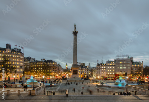 Tourists in Trafalgar Square