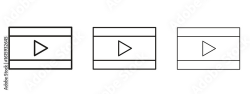 Video icon symbol for Info Graphic, Design Elements and Websites