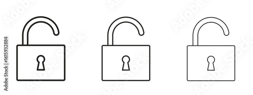 Unblocked icon symbol for Info Graphic, Design Elements and Websites