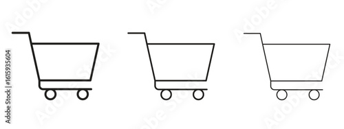 Shopping basket icon symbol for Info Graphic, Design Elements and Websites