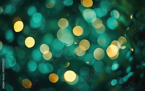 Bright colorful shimmering circles create an abstract bokeh background for a festive holiday celebration