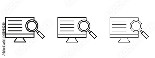 Search online icon symbol for Info Graphic, Design Elements and Websites