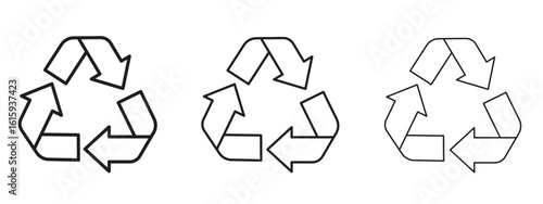 Recycle icon symbol for Info Graphic, Design Elements and Websites