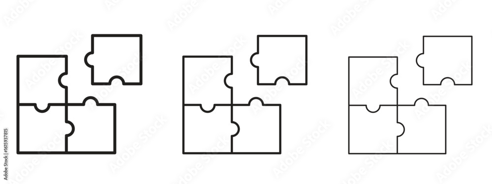 Obraz premium Puzzle piece icon symbol for Info Graphic, Design Elements and Websites